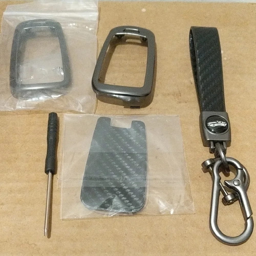 Black Key Fob Cover with Keychain keyring Buick Terrai